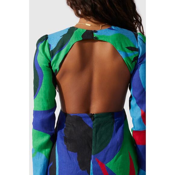 THE WOLF GANG LOLITA CUT OUT MINI DRESS in SPLICE Multicolor abstract medium - Picture 3 of 13